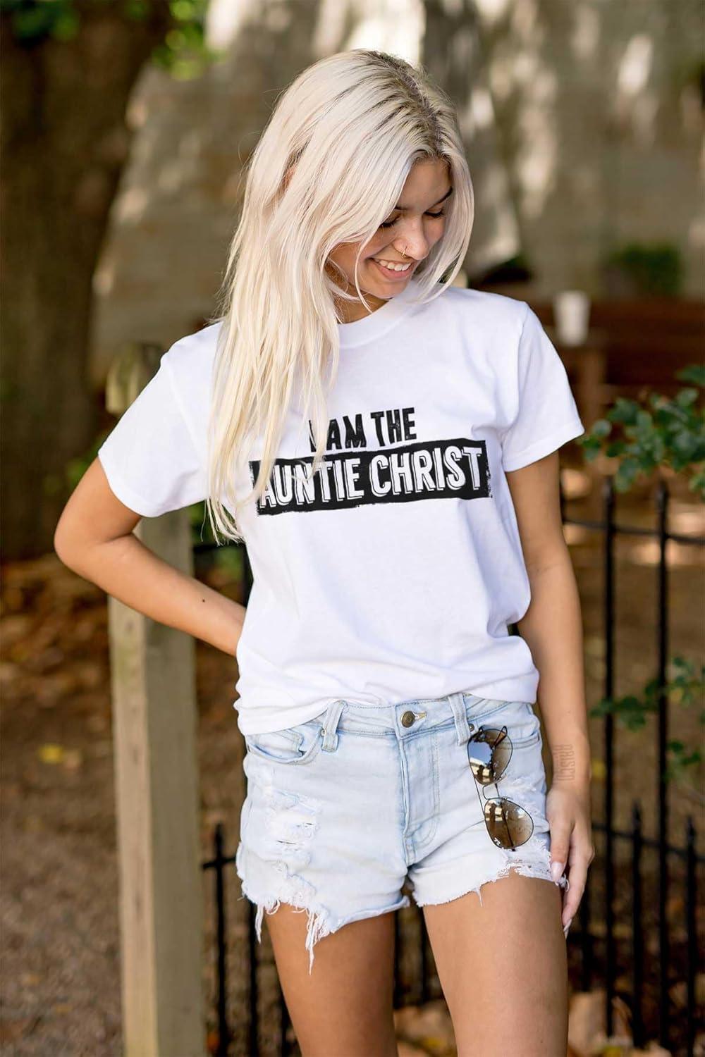 imageCool Funny Favorite Aunt Auntie Womens Graphic T Shirt TeesWhite