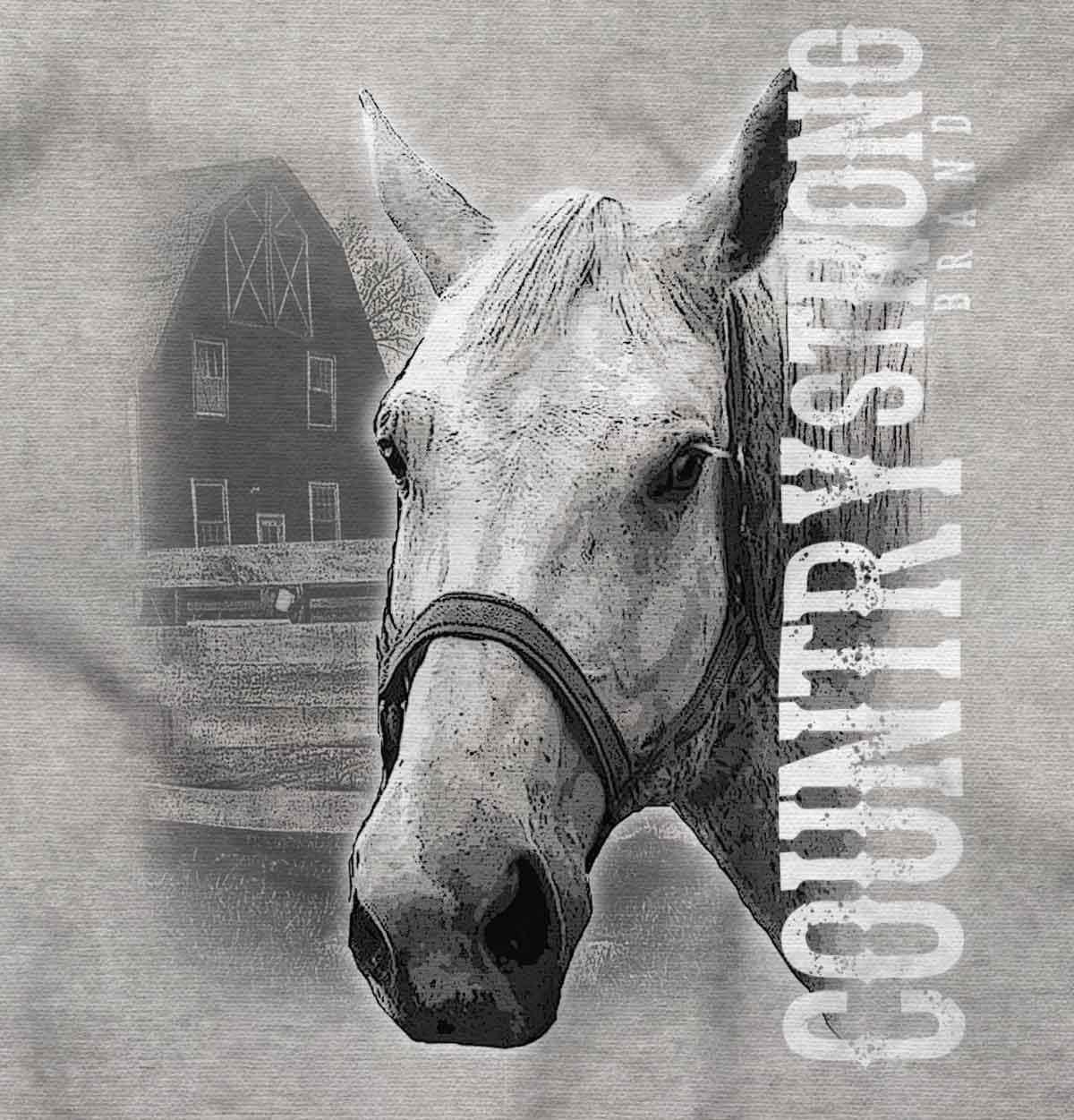 imageCountry Strong Rodeo Western Cowgirl Womens Long Sleeve T ShirtSport Grey