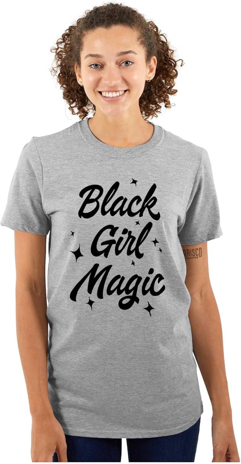 imageCute Black Girl Magic Melanin Queen Womens Graphic T Shirt TeesSport Grey