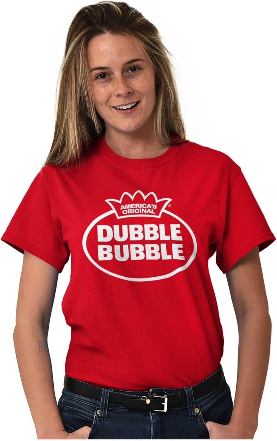 imageDistressed Dubble Bubble Retro Double Graphic T Shirt Men or WomenHeather Red