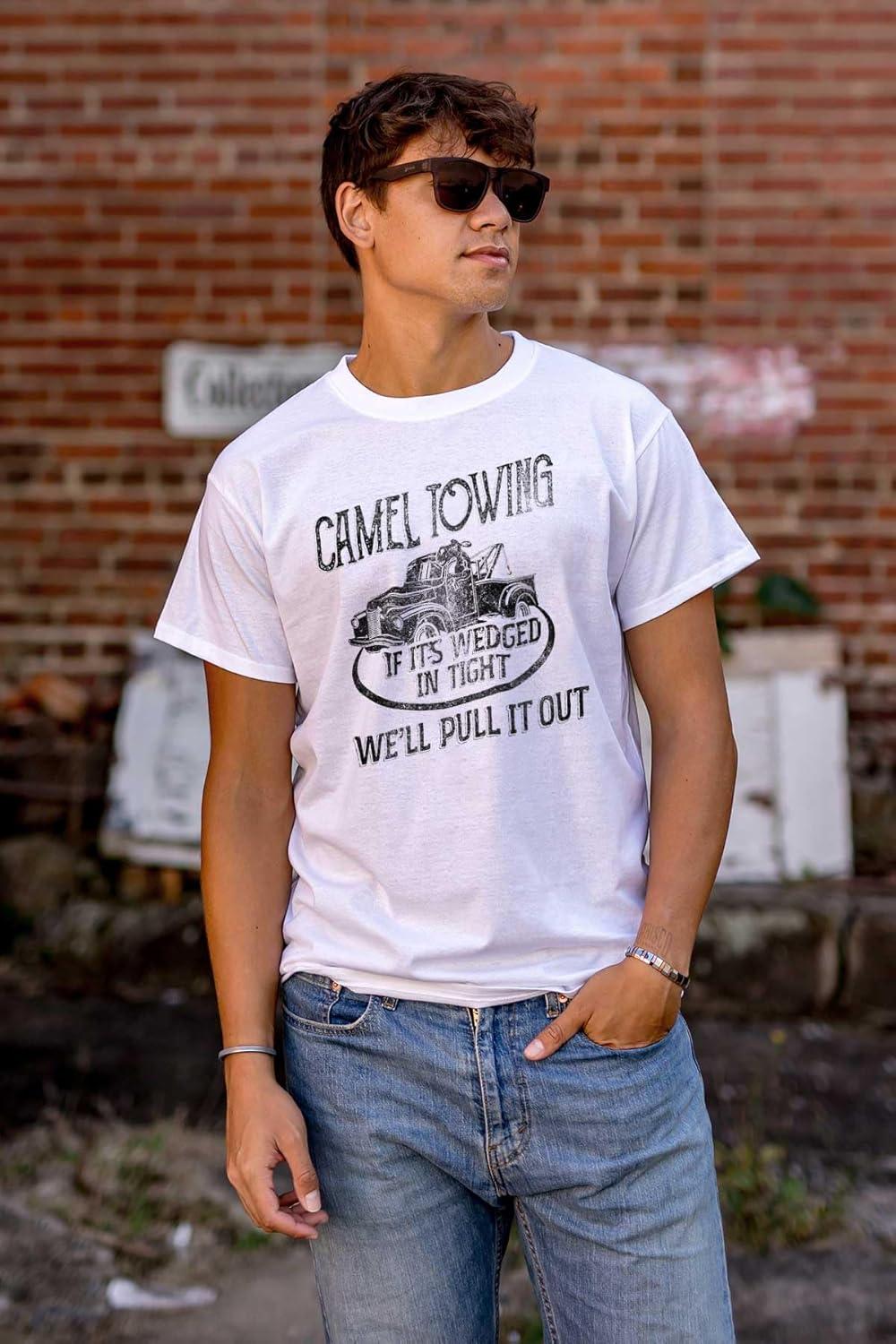 imageFunny Camel Towing Services Joke Mens Graphic T Shirt TeesWhite