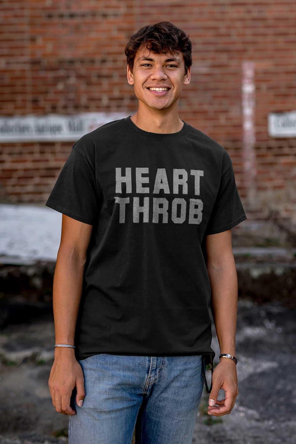 imageHeartthrob Funny Valentines Joke Mens Graphic T Shirt TeesBlack