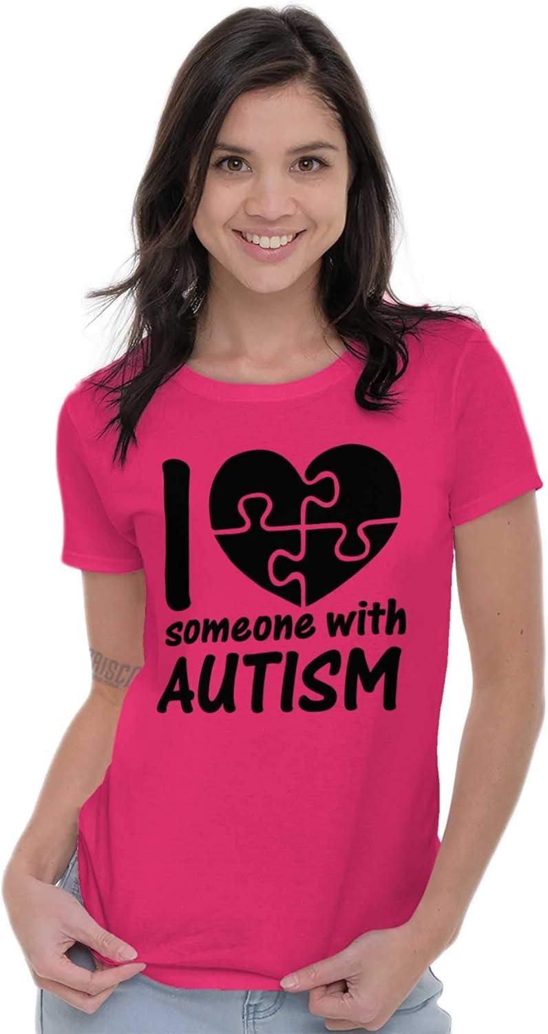 imageI Love Someone with Autism Puzzle Womens Slim Fit Graphic TeeHeliconia
