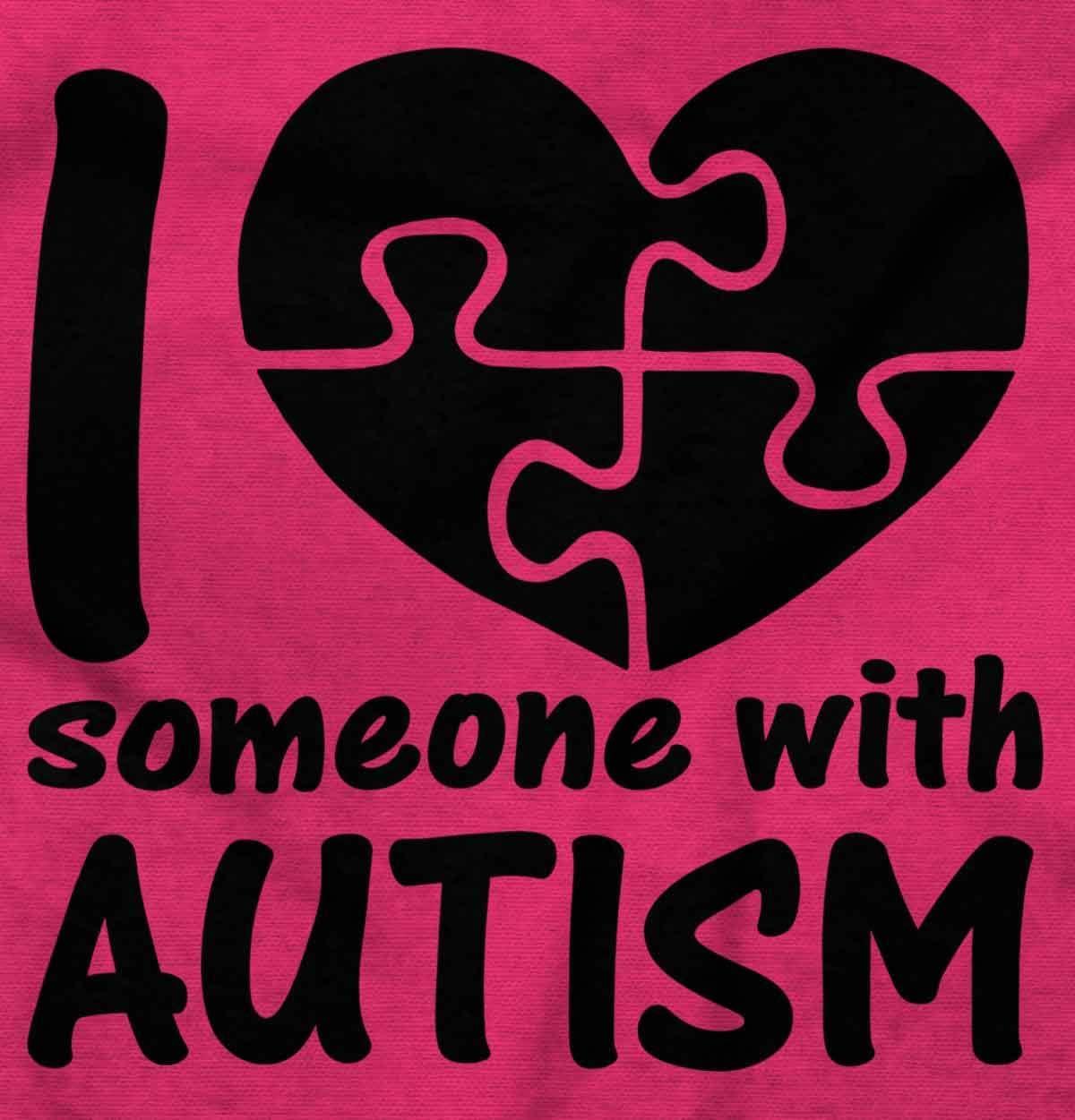 imageI Love Someone with Autism Puzzle Womens Slim Fit Graphic TeeHeliconia