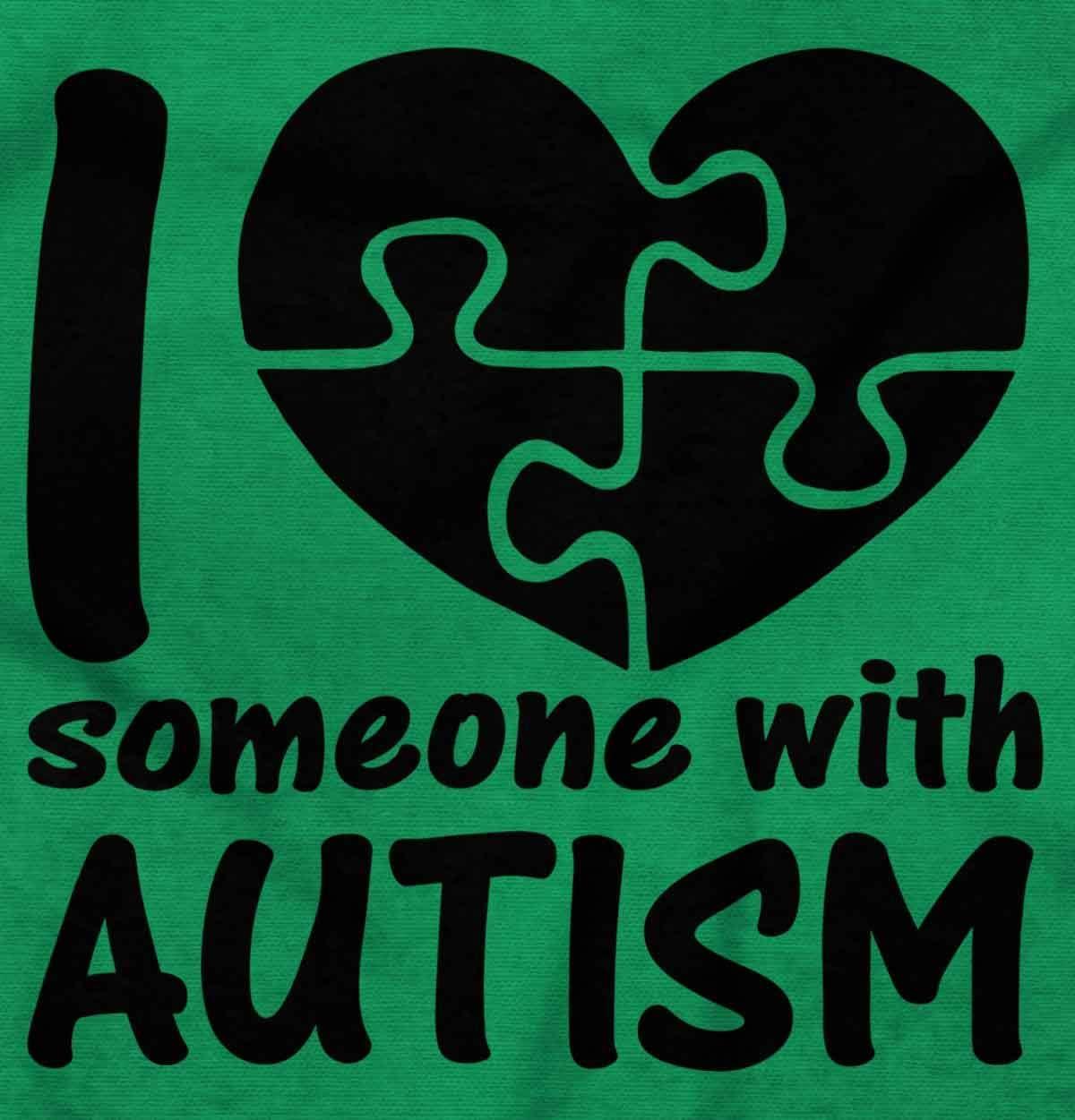 imageI Love Someone with Autism Puzzle Womens Slim Fit Graphic TeeIrish Green