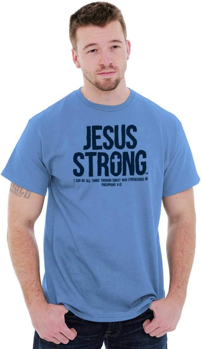 imageJesus Strong Philippians 413 Bible Graphic T Shirt Men or WomenCarolina Blue