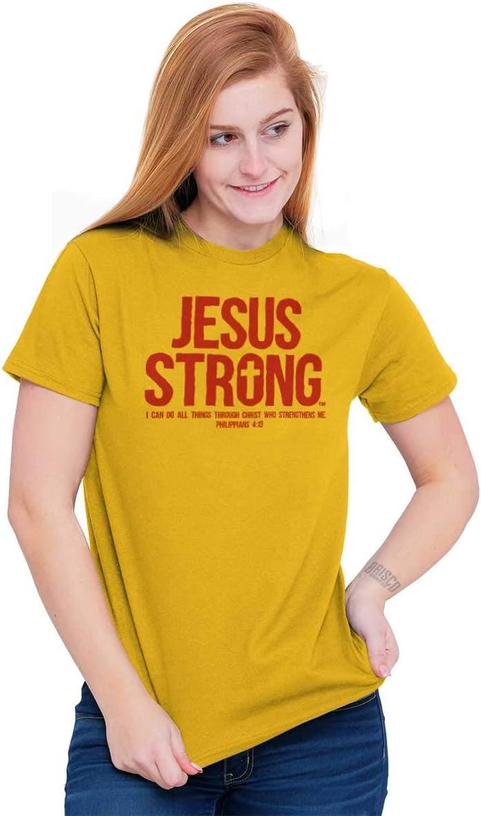imageJesus Strong Philippians 413 Bible Graphic T Shirt Men or WomenGold