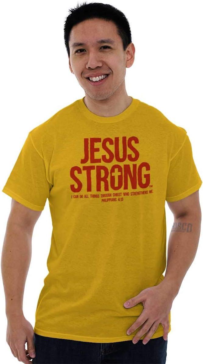 imageJesus Strong Philippians 413 Bible Graphic T Shirt Men or WomenGold