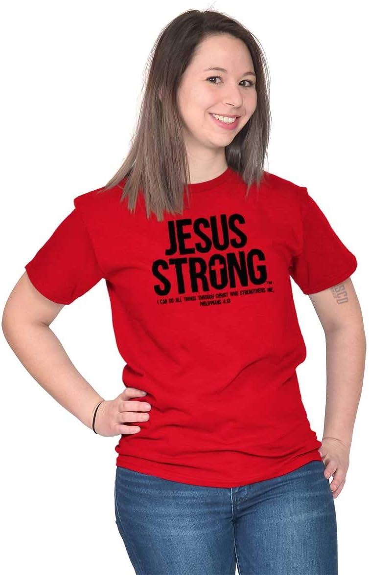 imageJesus Strong Philippians 413 Bible Graphic T Shirt Men or WomenRed