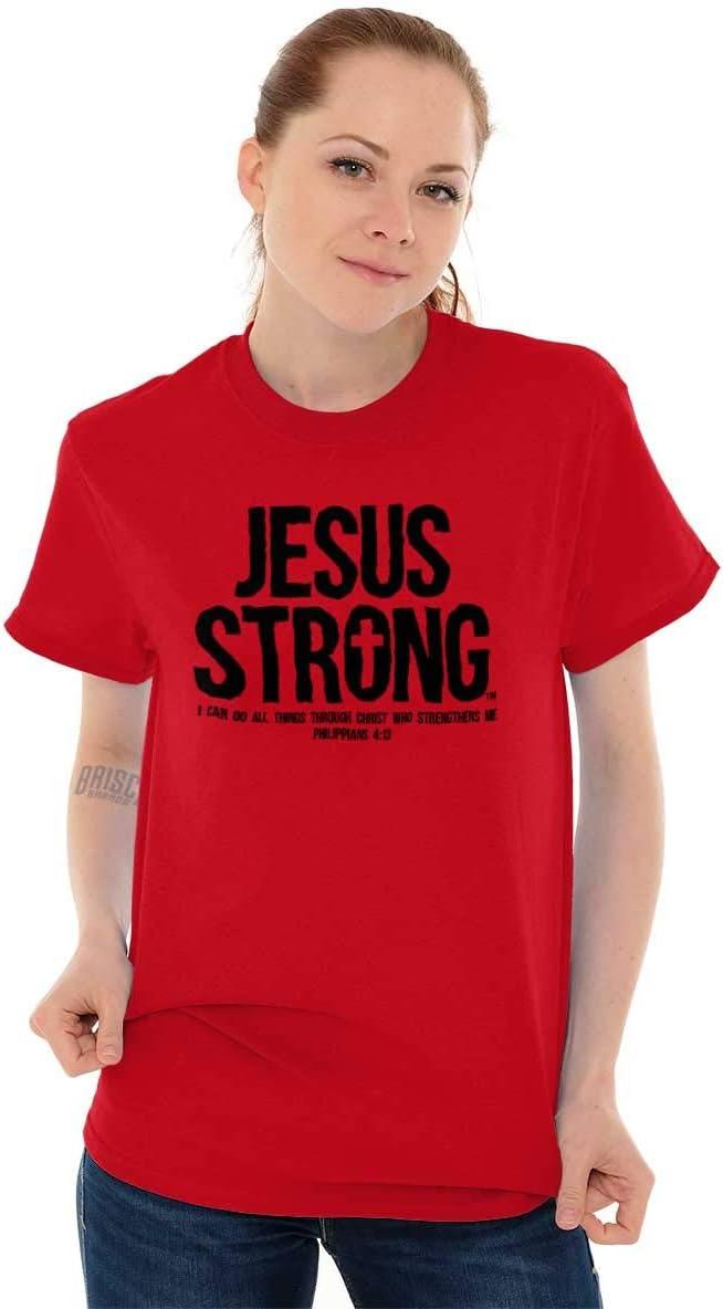 imageJesus Strong Philippians 413 Bible Graphic T Shirt Men or WomenRed