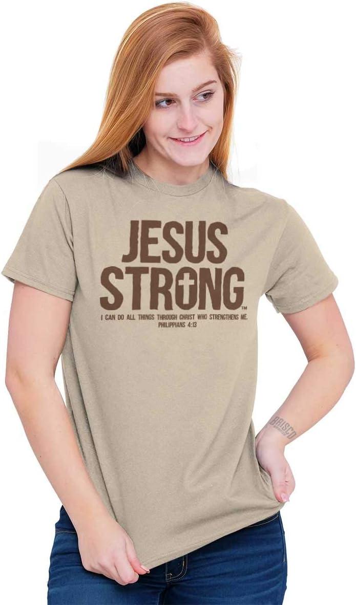 imageJesus Strong Philippians 413 Bible Graphic T Shirt Men or WomenSand