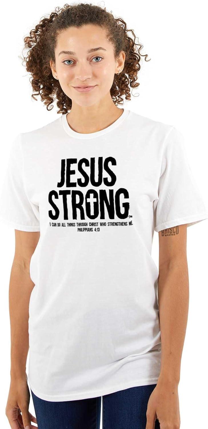 imageJesus Strong Philippians 413 Bible Graphic T Shirt Men or WomenWhite