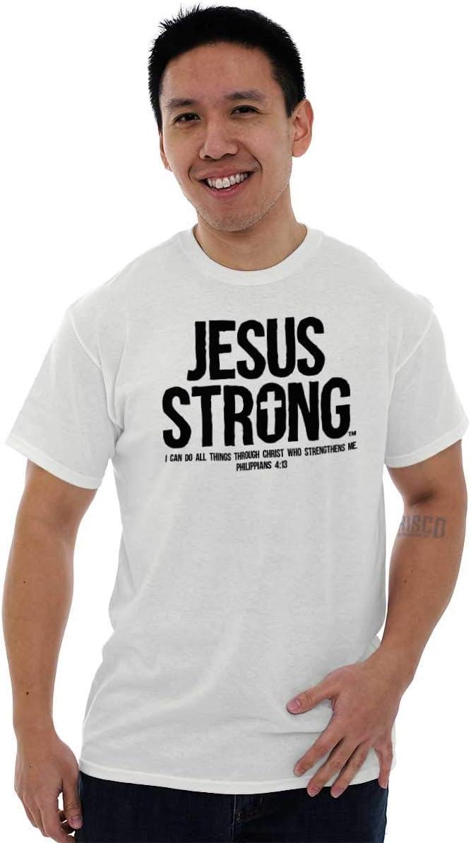 imageJesus Strong Philippians 413 Bible Graphic T Shirt Men or WomenWhite