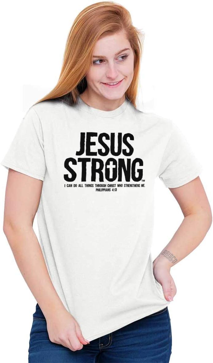 imageJesus Strong Philippians 413 Bible Graphic T Shirt Men or WomenWhite