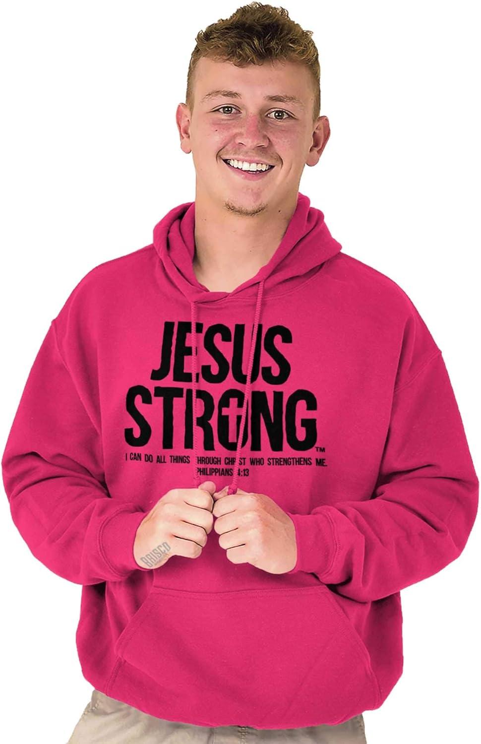 imageJesus Strong Philippians 413 Bible Hoodie Sweatshirt Women MenHeliconia
