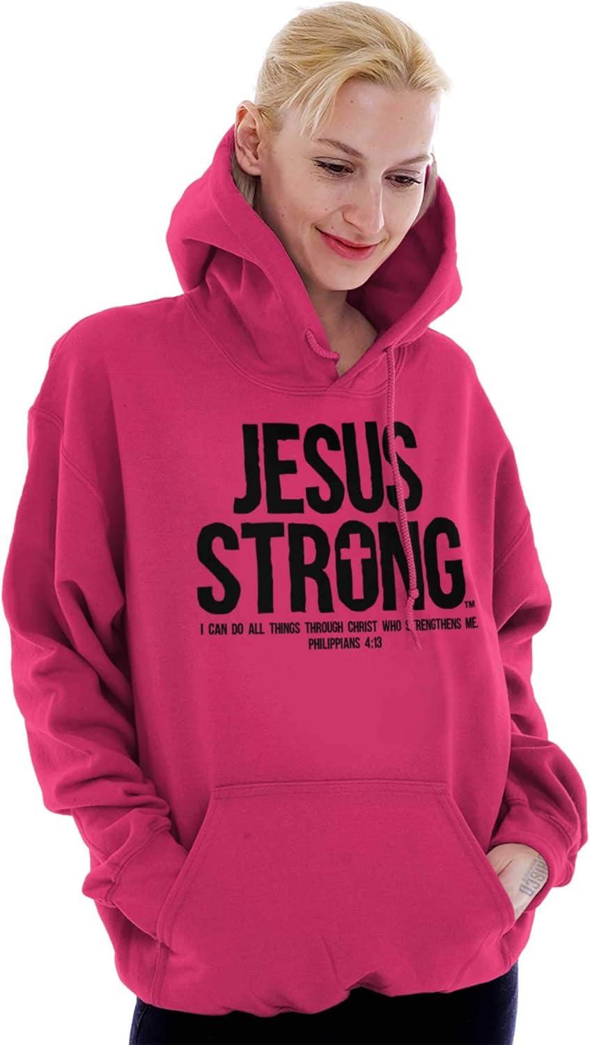 imageJesus Strong Philippians 413 Bible Hoodie Sweatshirt Women MenHeliconia
