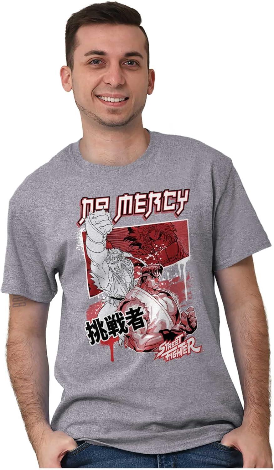 imageKanji Street Fighter No Mercy Ryu Mens Graphic T Shirt TeesSport Grey