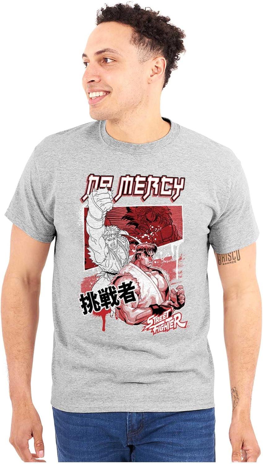 imageKanji Street Fighter No Mercy Ryu Mens Graphic T Shirt TeesSport Grey