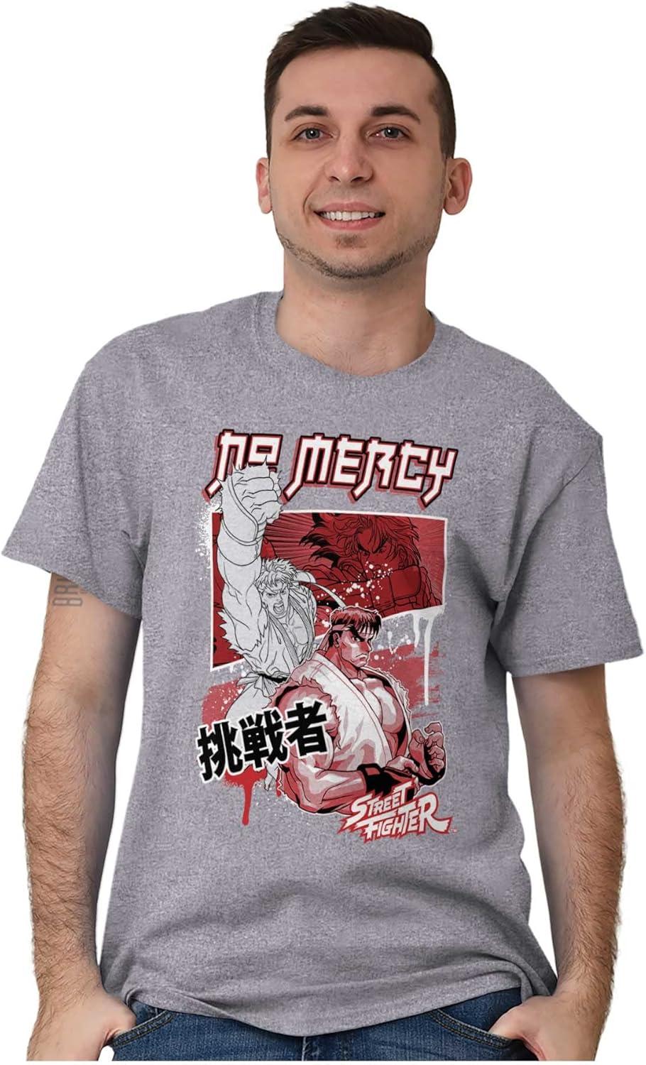 imageKanji Street Fighter No Mercy Ryu Mens Graphic T Shirt TeesSport Grey