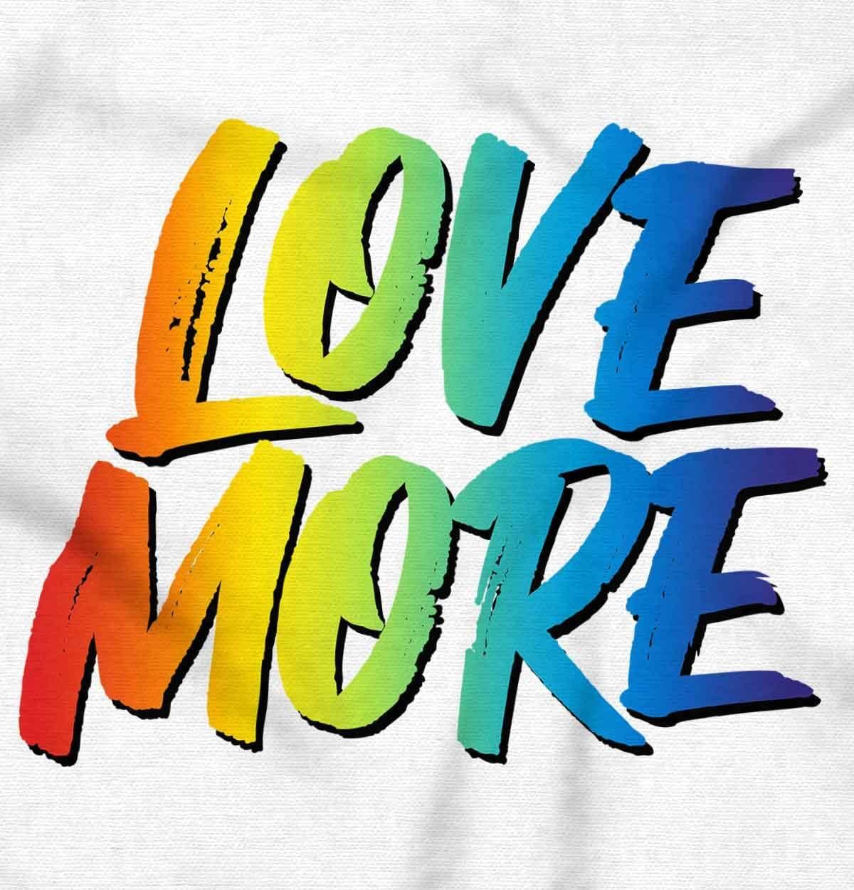 imageLove More LGBT Gay Pride Rainbow Graphic T Shirt Men or WomenWhite