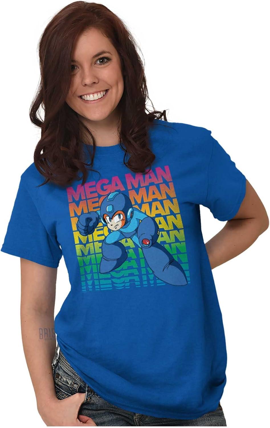 imageMega Man 90s Anime Cartoon Character Graphic T Shirt Men or WomenRoyal