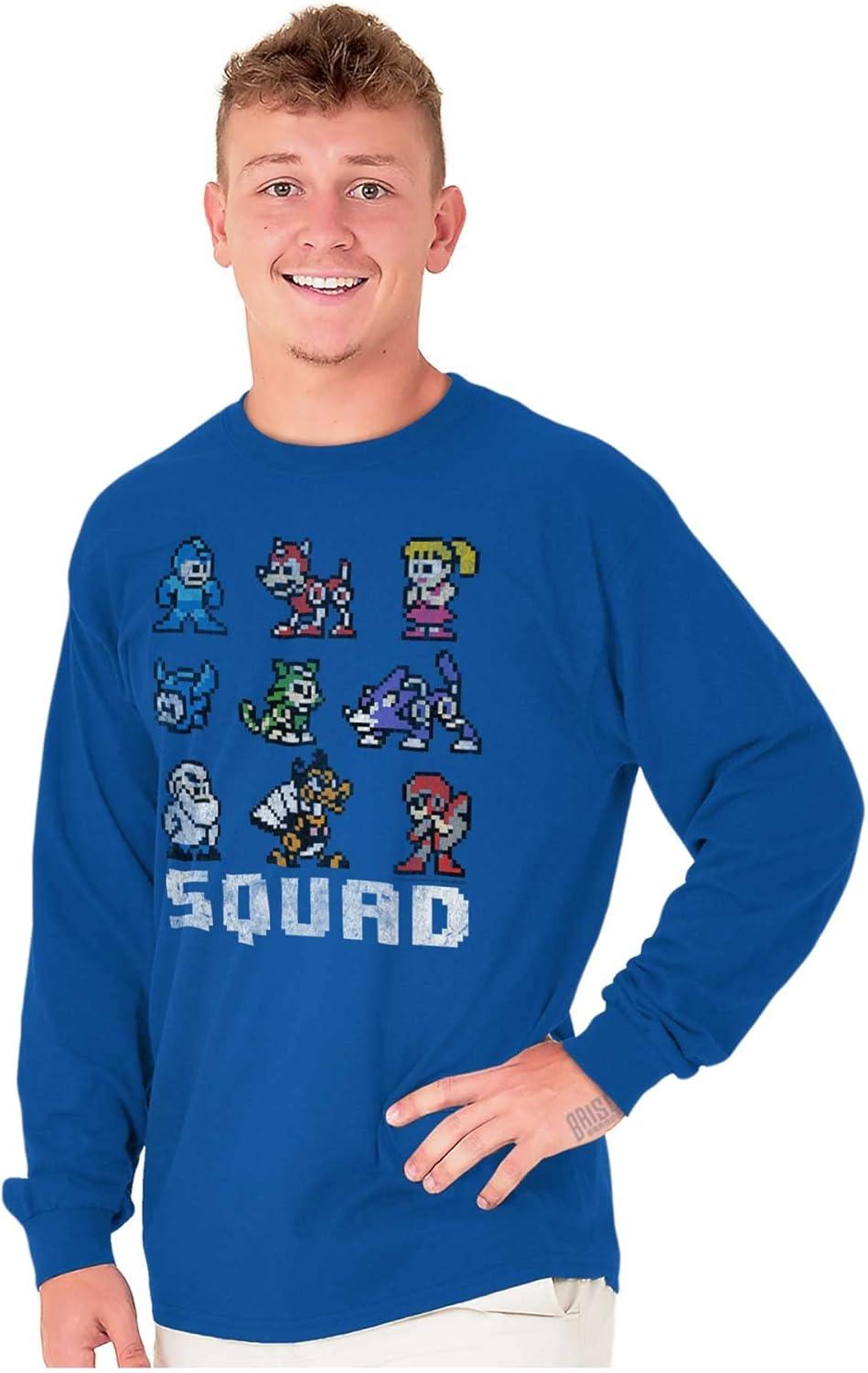 imageMega Man Squad Goals Game Characters Long Sleeve Tshirt Men WomenRoyal