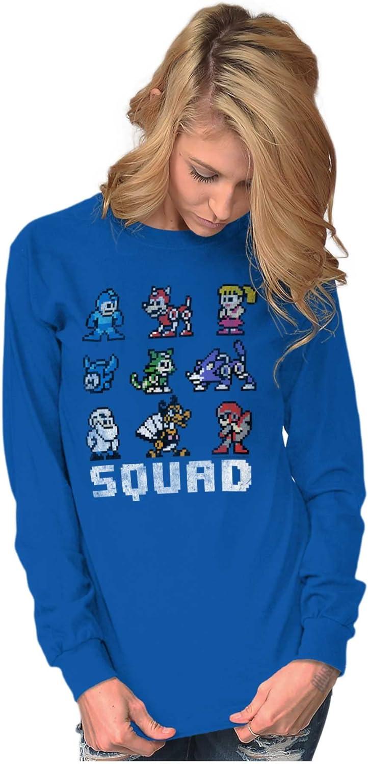 imageMega Man Squad Goals Game Characters Long Sleeve Tshirt Men WomenRoyal