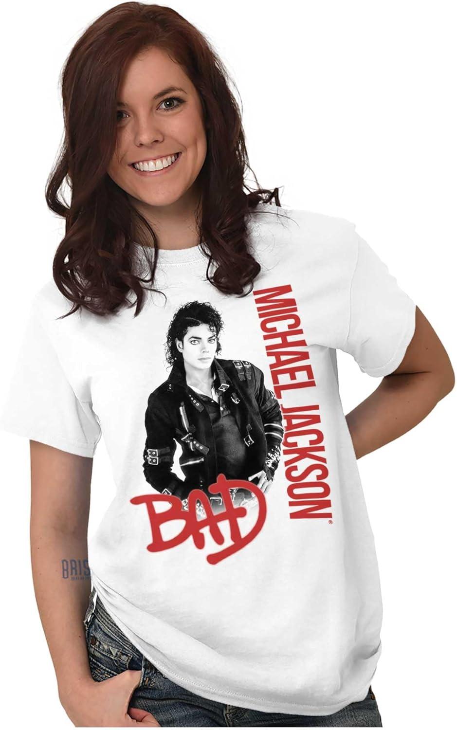 imageMichael Jackson Bad Music Album Cover Graphic T Shirt Men or WomenWhite