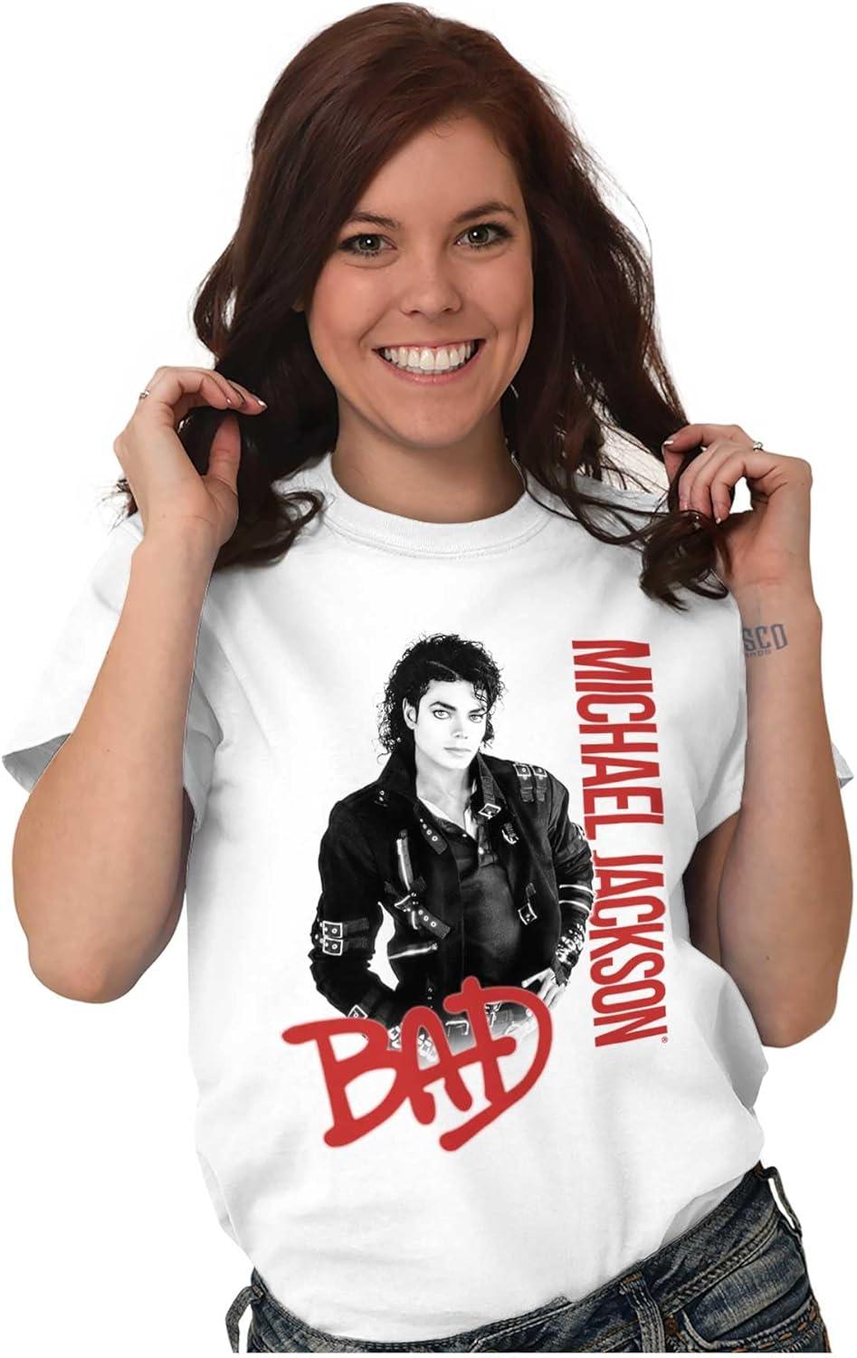 imageMichael Jackson Bad Music Album Cover Graphic T Shirt Men or WomenWhite