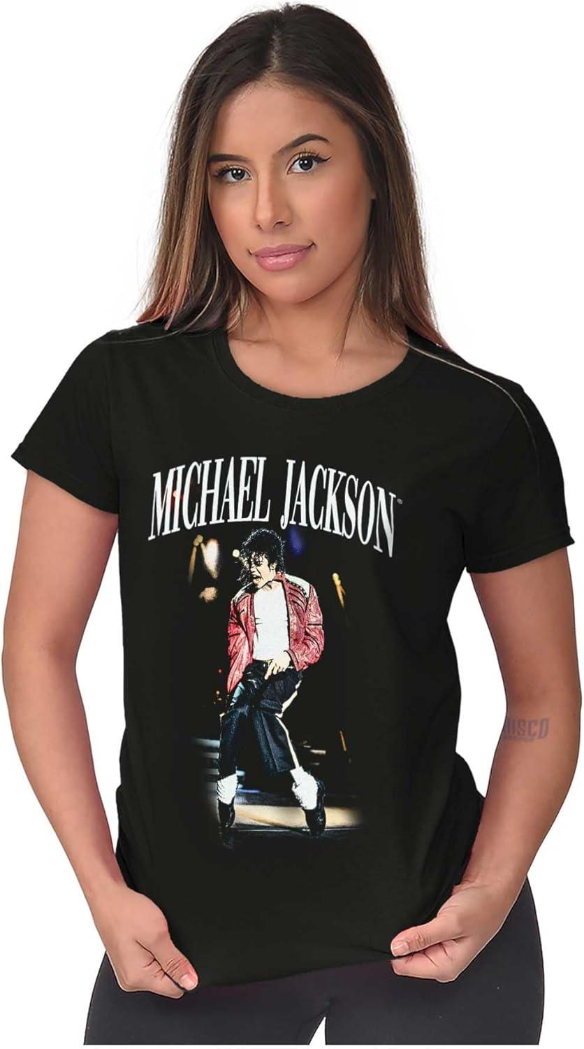 imageMichael Jackson Thriller Toe Stand Womens Slim Fit Graphic TeeBlack