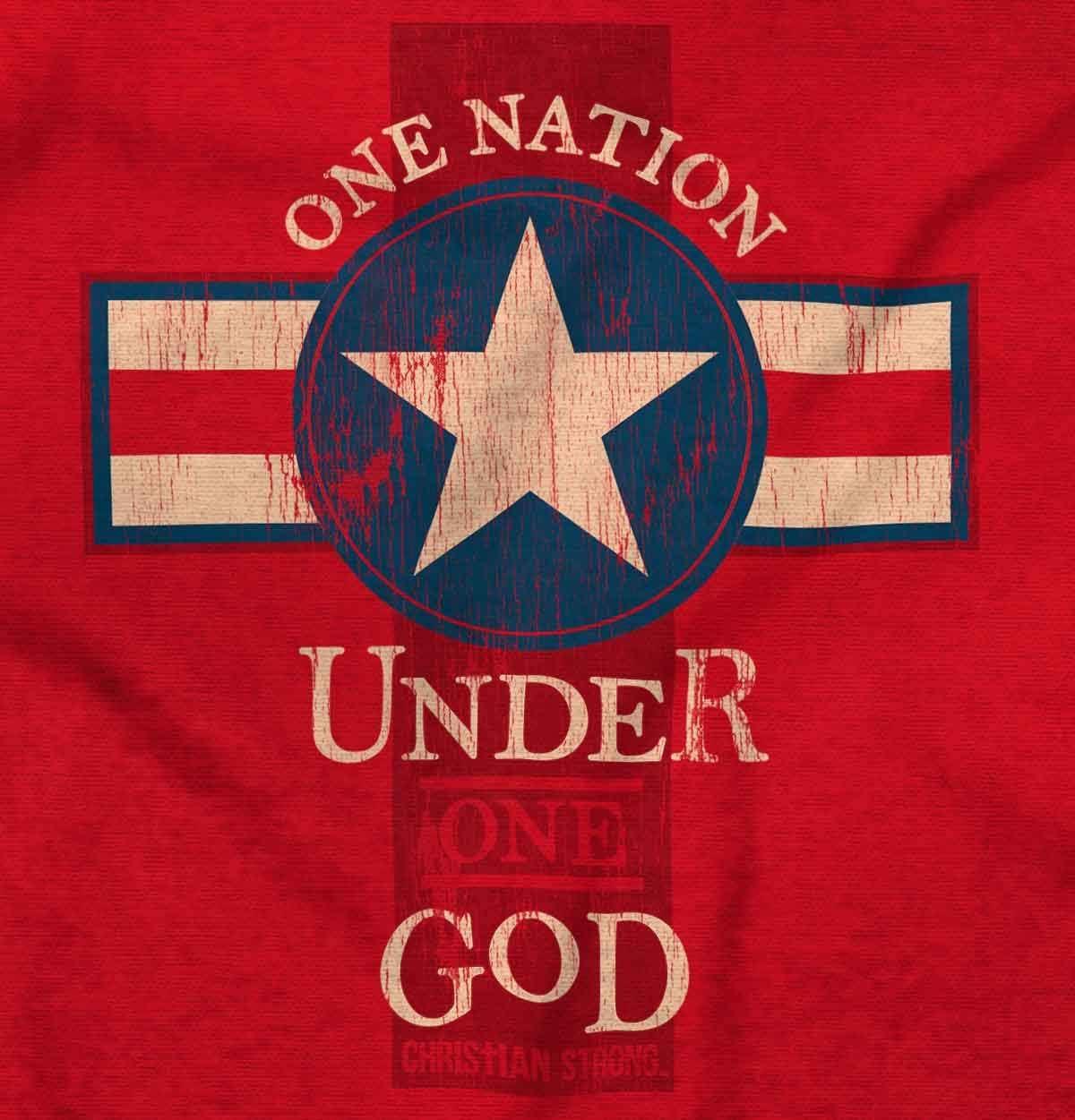 imageOne Nation Under God Religious Tank Top T Shirts Men WomenRed