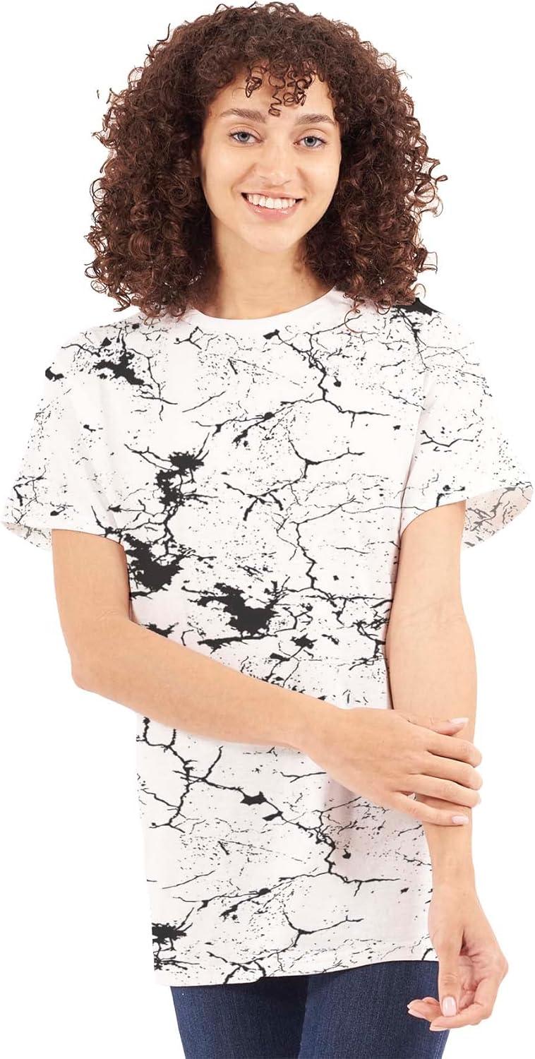 imagePattern Style Long Sleeve Sweatshirt Unisex Printed Patterned TeeBlack Marble