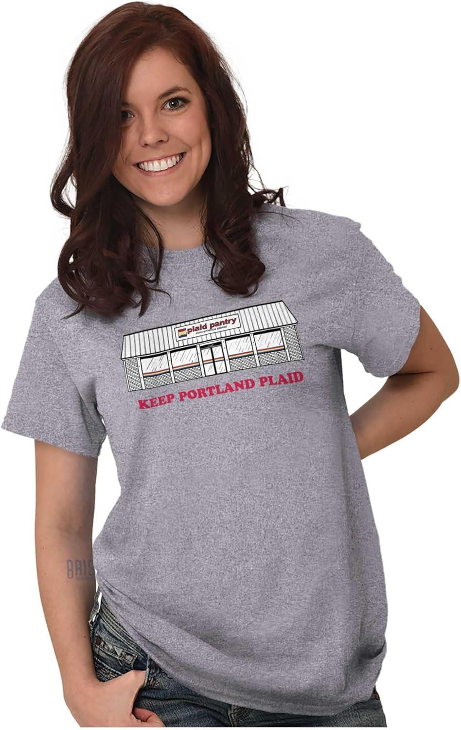 imagePlaid Pantry Keep Portland Plaid Graphic T Shirt Men or WomenSport Grey