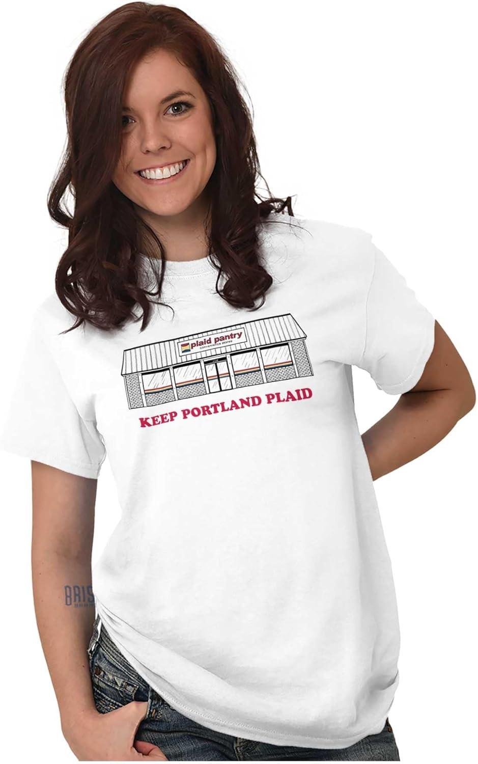 imagePlaid Pantry Keep Portland Plaid Graphic T Shirt Men or WomenWhite
