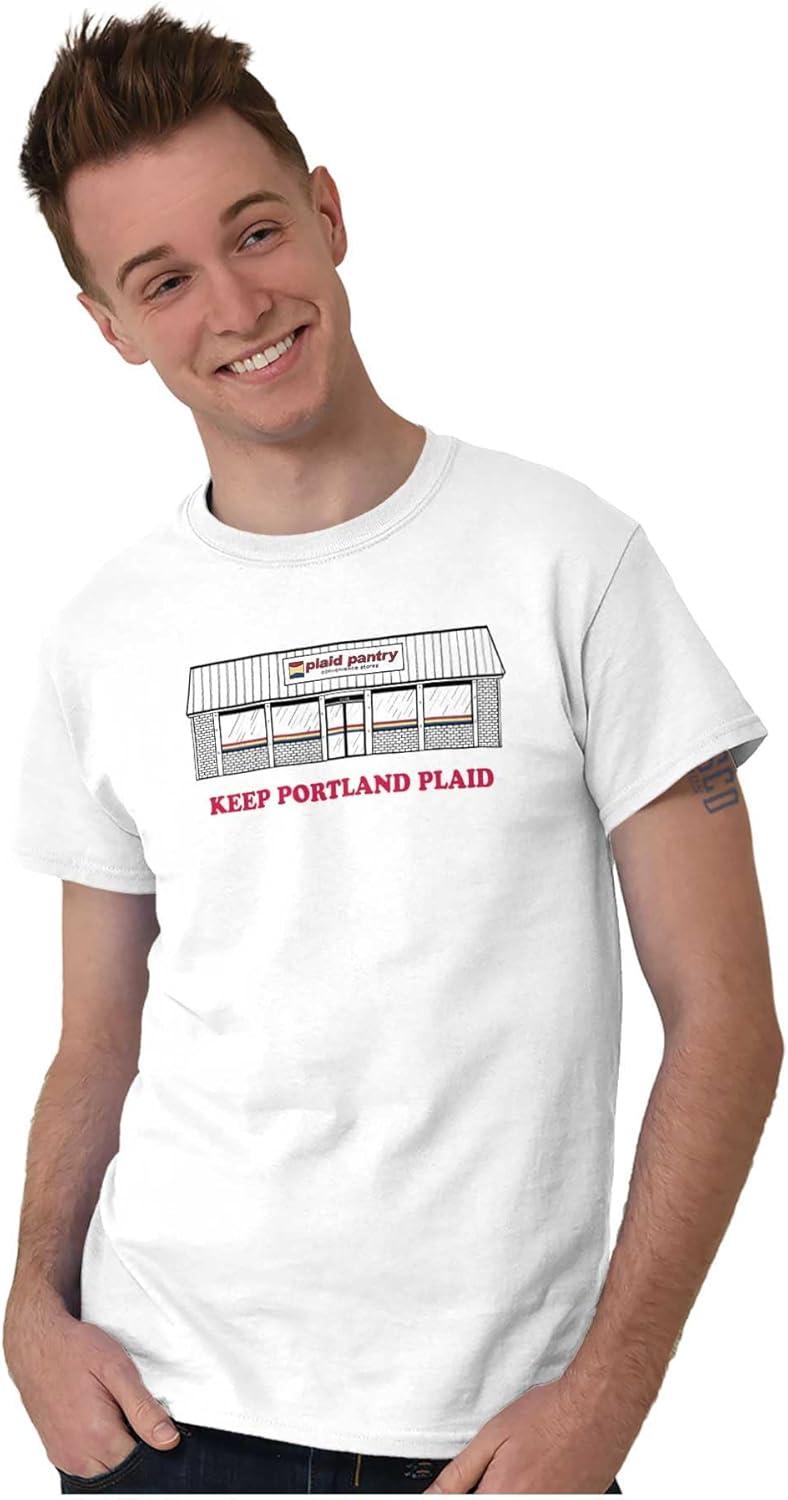 imagePlaid Pantry Keep Portland Plaid Graphic T Shirt Men or WomenWhite