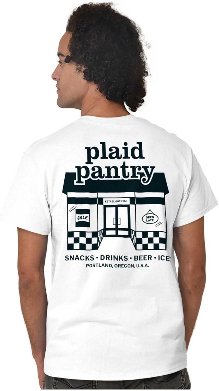 imagePlaid Pantry Minimalist Tonal Logo Graphic T Shirt Men or WomenWhite