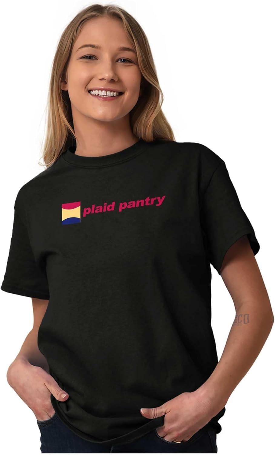 imagePlaid Pantry Store Minimalist Logo Graphic T Shirt Men or WomenBlack