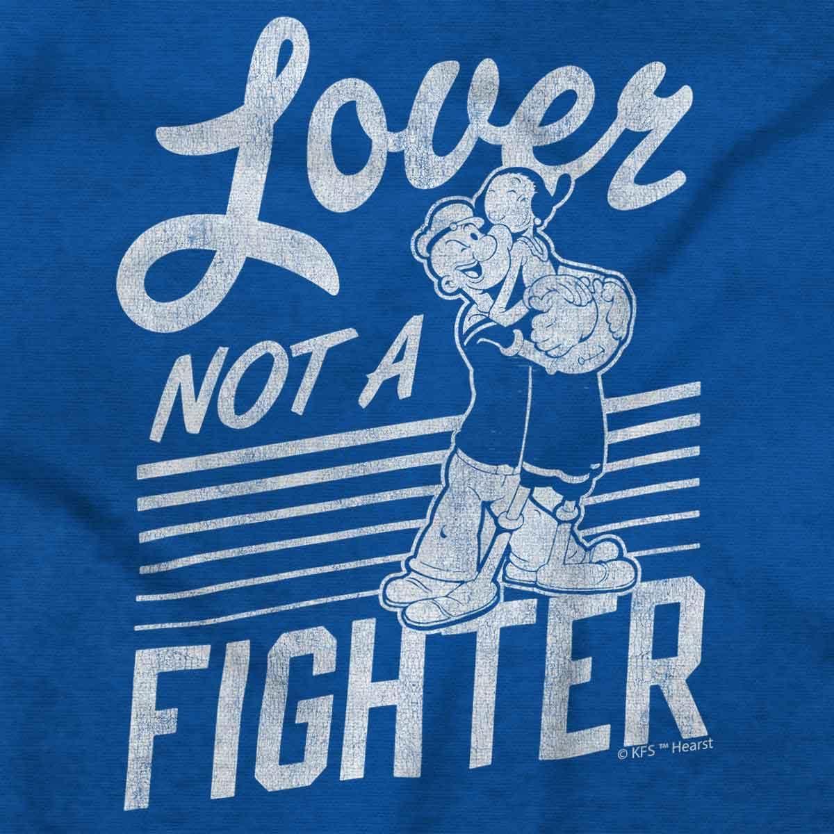 imagePopeye The Sailor Loves Not a Fighter Crewneck T Shirts Boy GirlHeather Royal