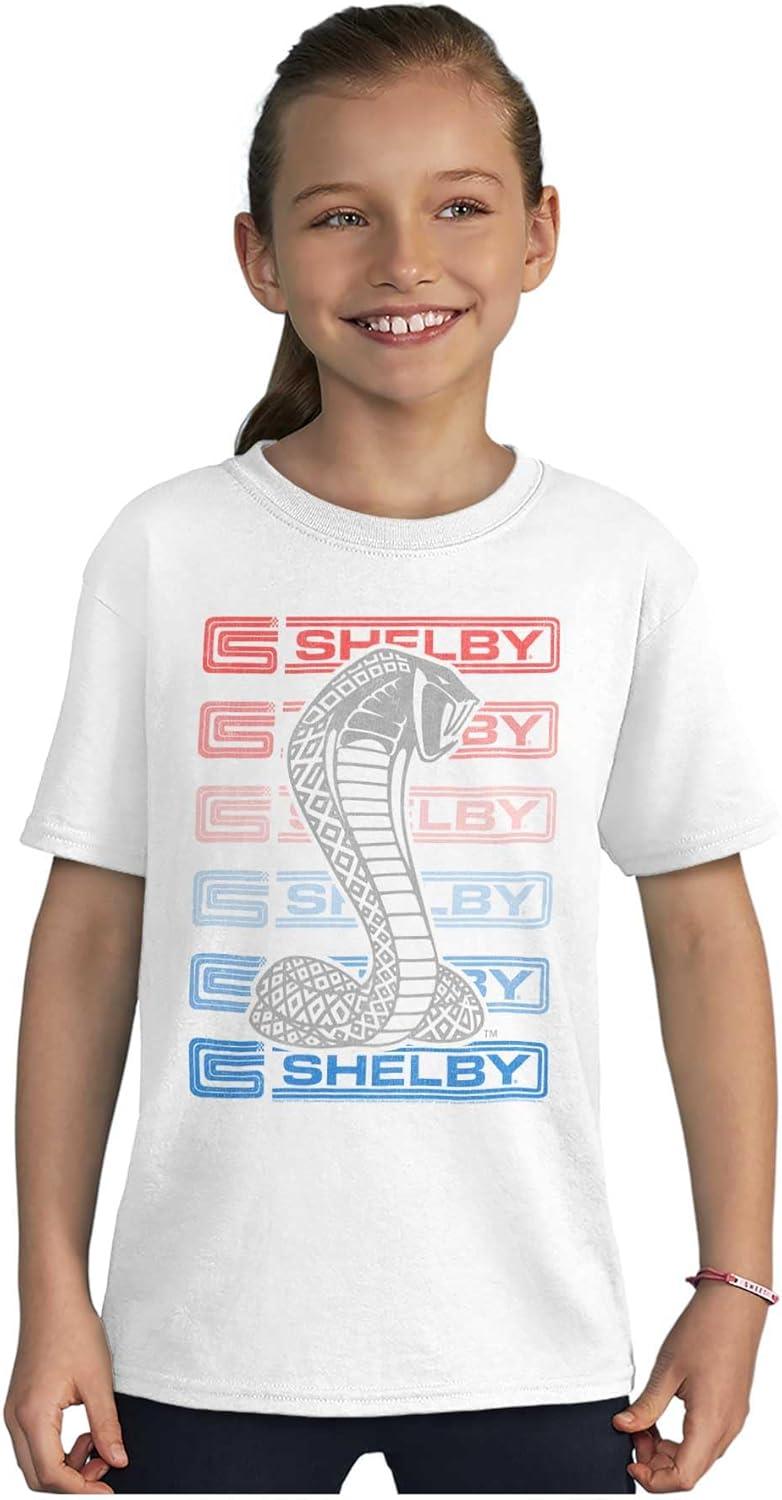 imageShelby Motors Racing Cobra Logo Crewneck T Shirts Boy GirlWhite