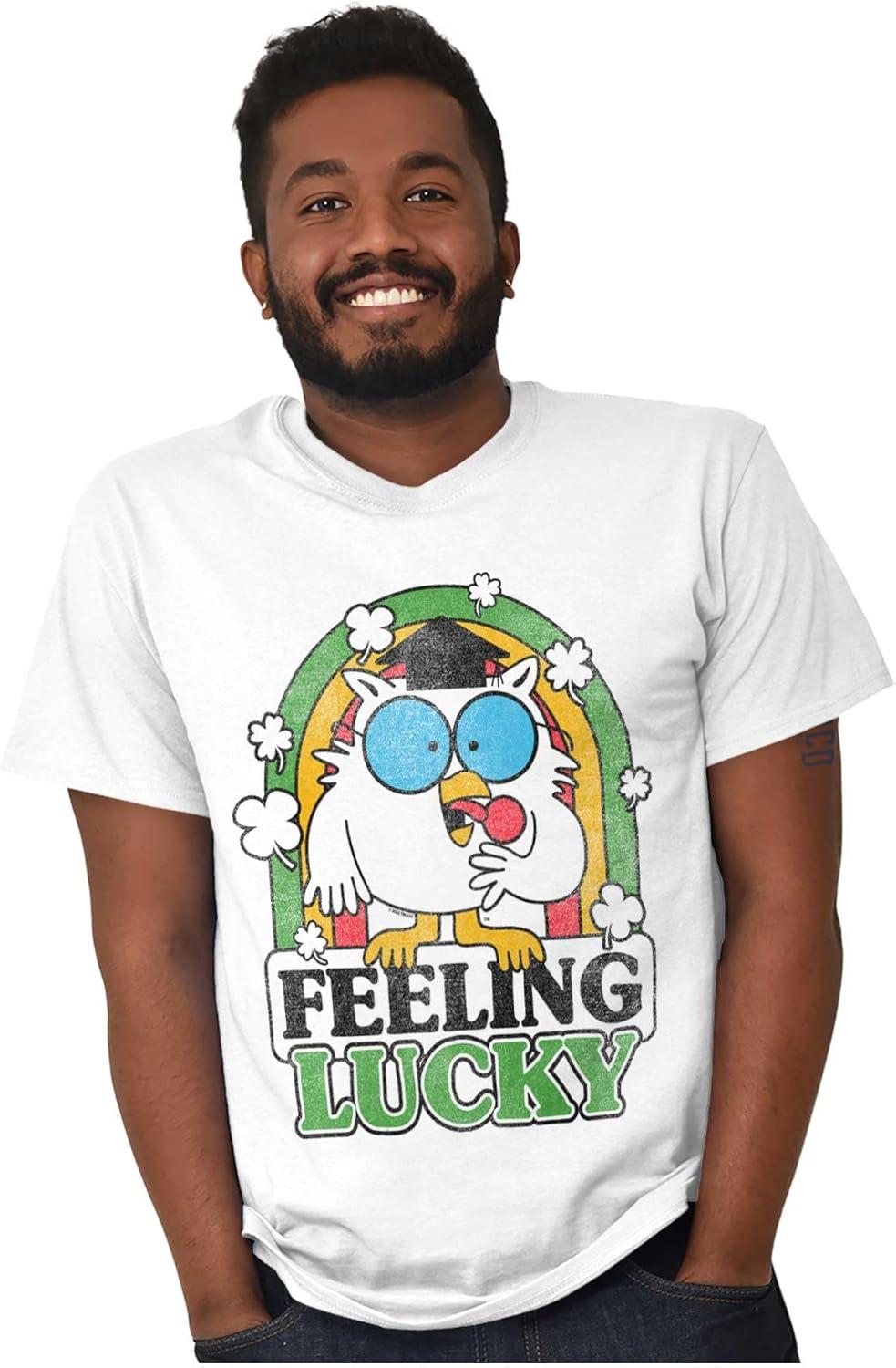 imageSt Paddys Feeling Lucky Tootsie Owl Graphic T Shirt Men or WomenWhite
