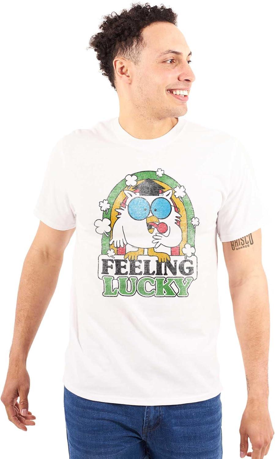 imageSt Paddys Feeling Lucky Tootsie Owl Graphic T Shirt Men or WomenWhite