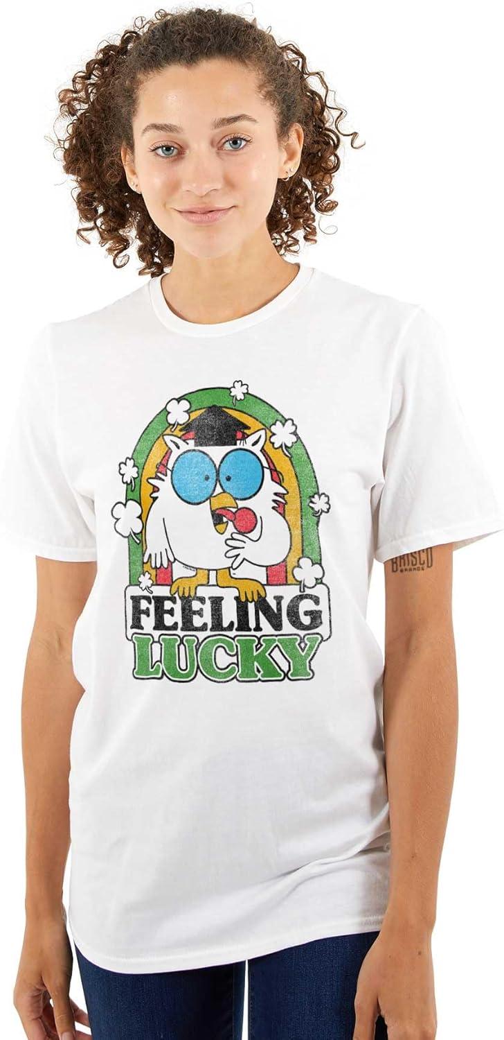 imageSt Paddys Feeling Lucky Tootsie Owl Graphic T Shirt Men or WomenWhite