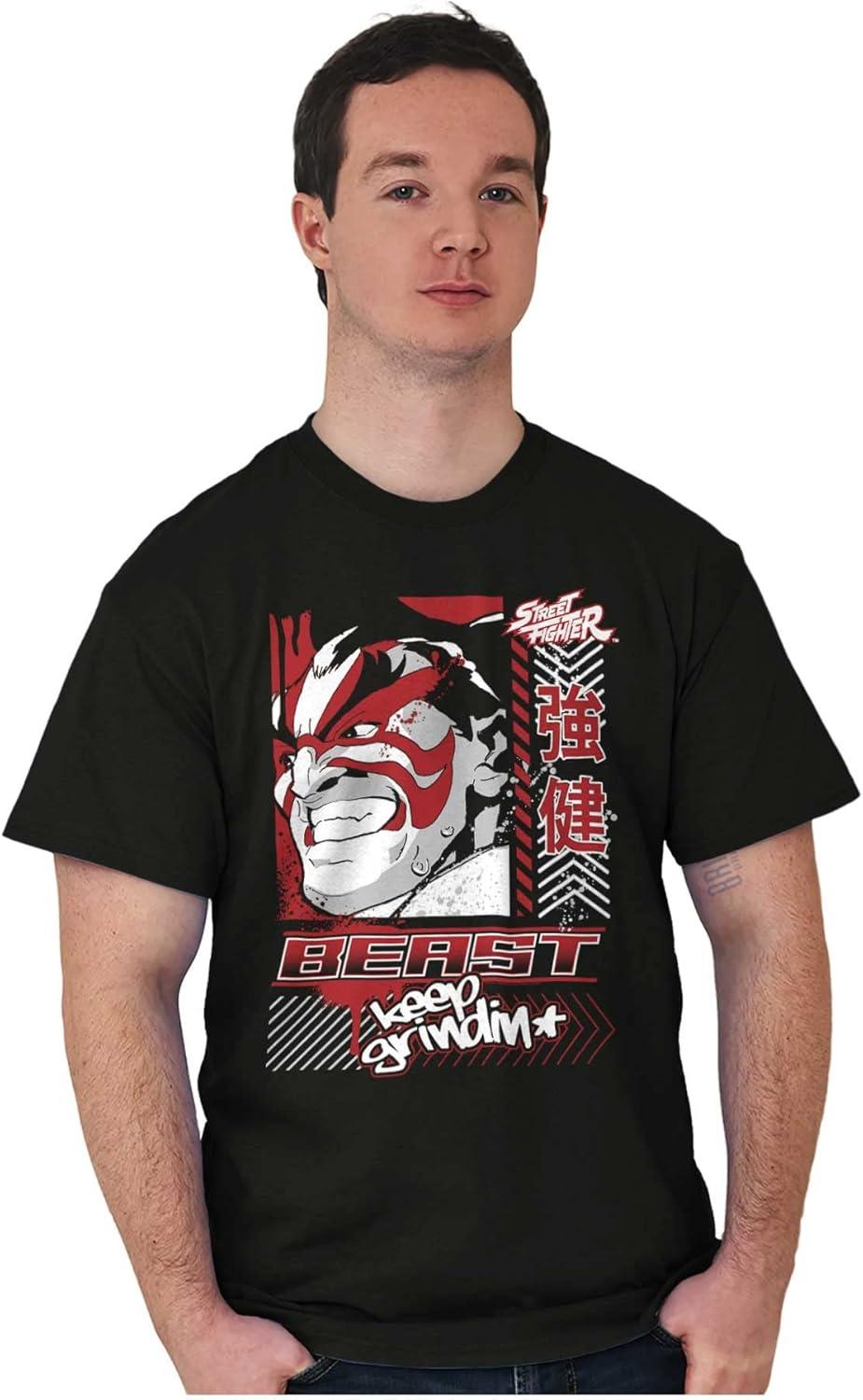 imageStreet Fighter E Honda Beast Grindin Mens Graphic T Shirt TeesBlack