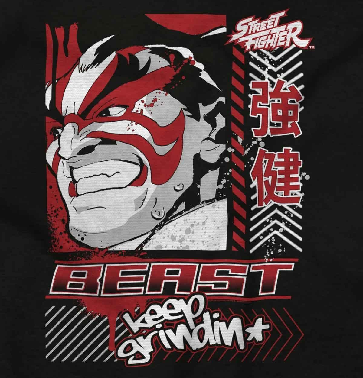imageStreet Fighter E Honda Beast Grindin Mens Graphic T Shirt TeesBlack