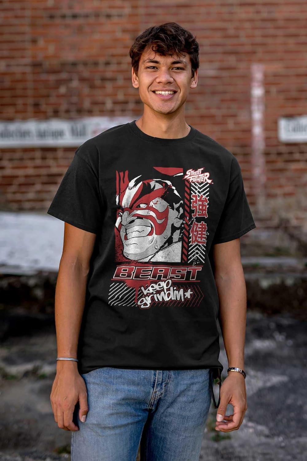 imageStreet Fighter E Honda Beast Grindin Mens Graphic T Shirt TeesBlack