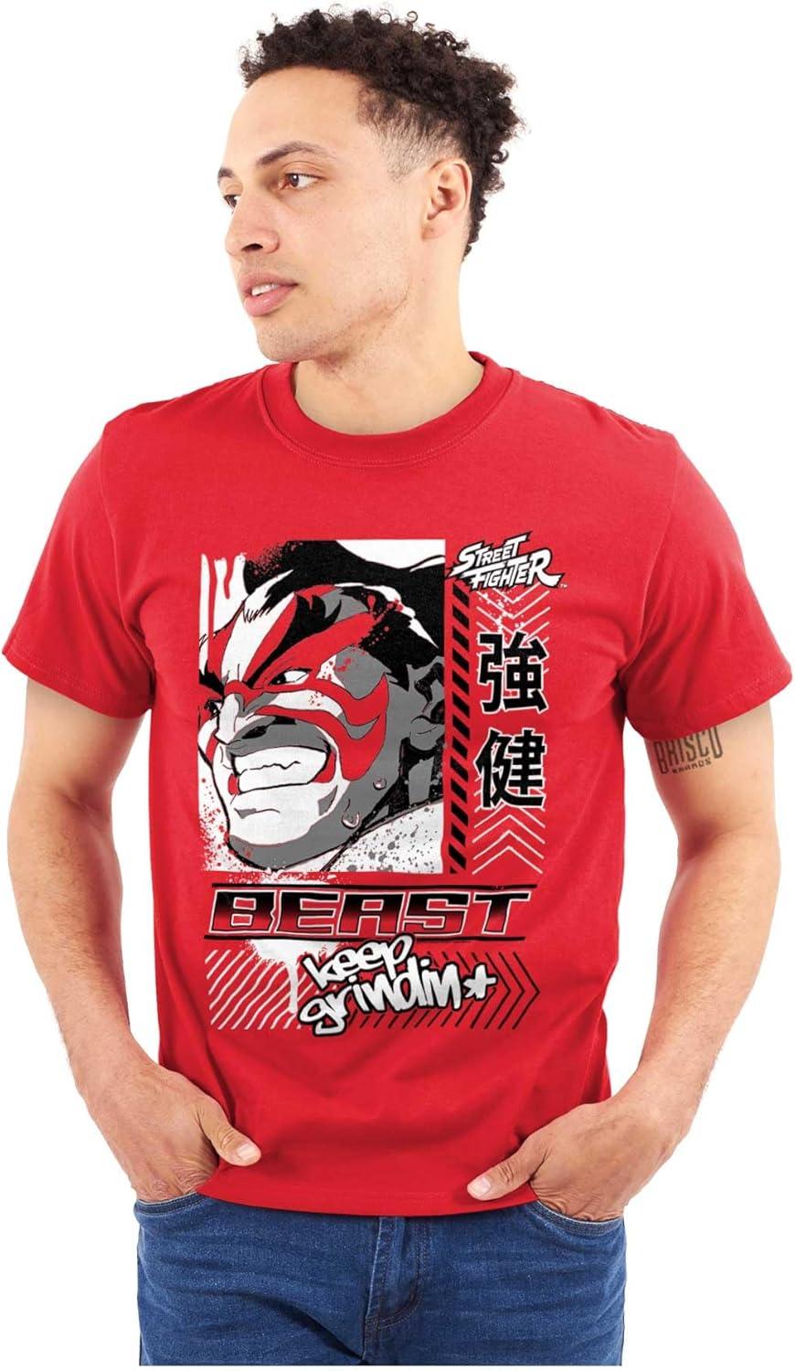 imageStreet Fighter E Honda Beast Grindin Mens Graphic T Shirt TeesRed