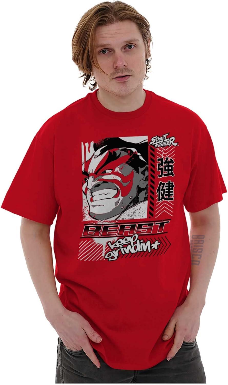 imageStreet Fighter E Honda Beast Grindin Mens Graphic T Shirt TeesRed