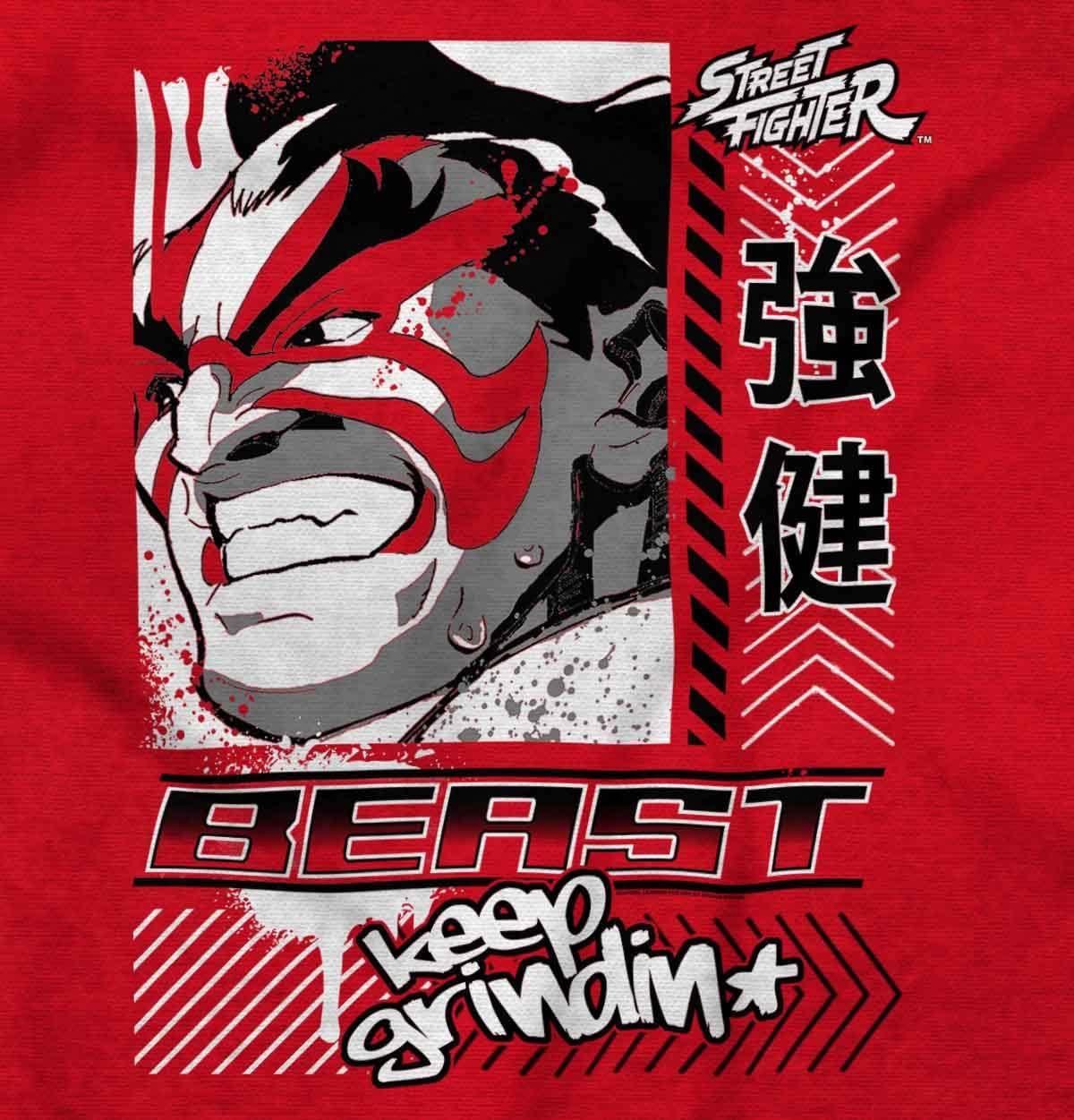 imageStreet Fighter E Honda Beast Grindin Mens Graphic T Shirt TeesRed