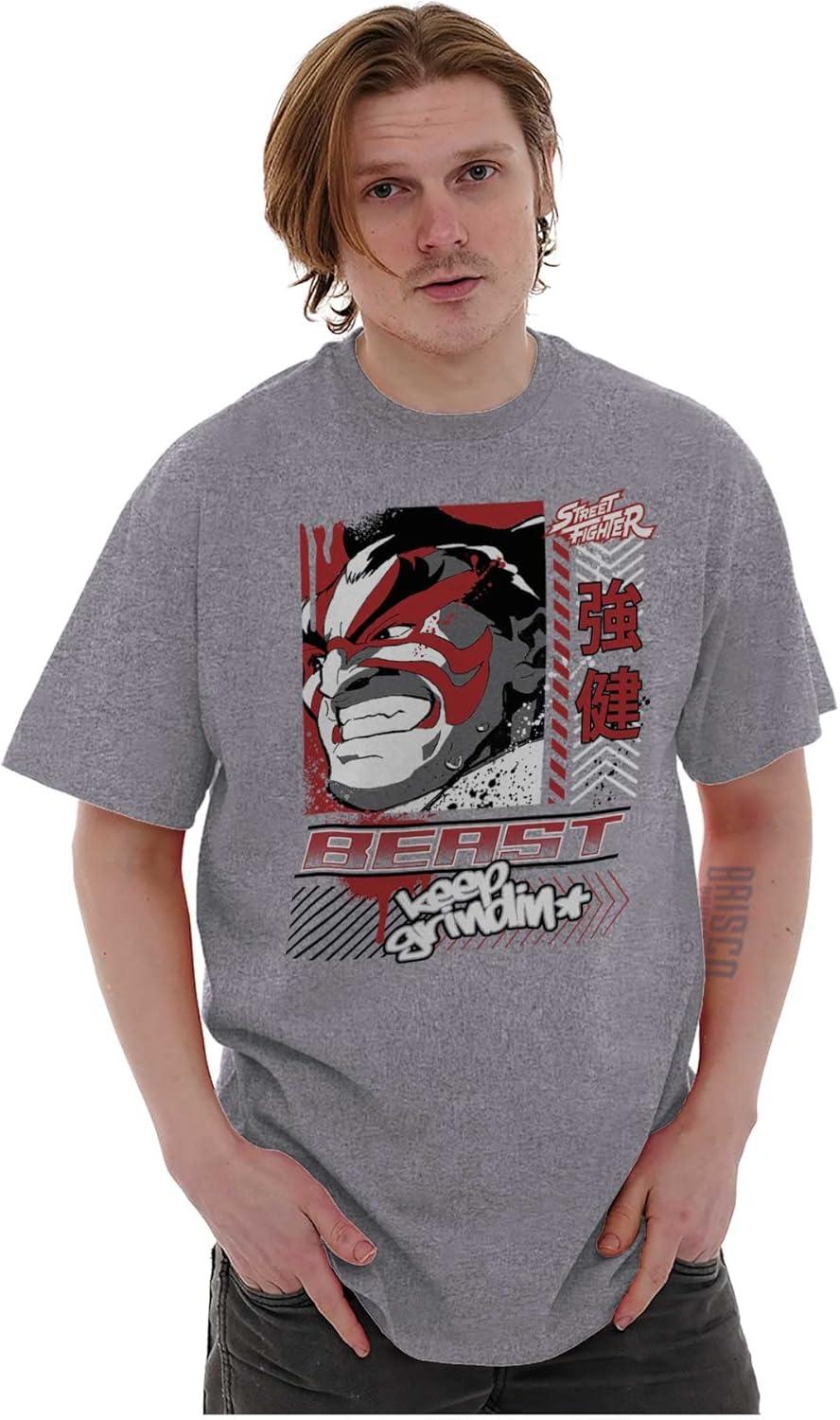 imageStreet Fighter E Honda Beast Grindin Mens Graphic T Shirt TeesSport Grey