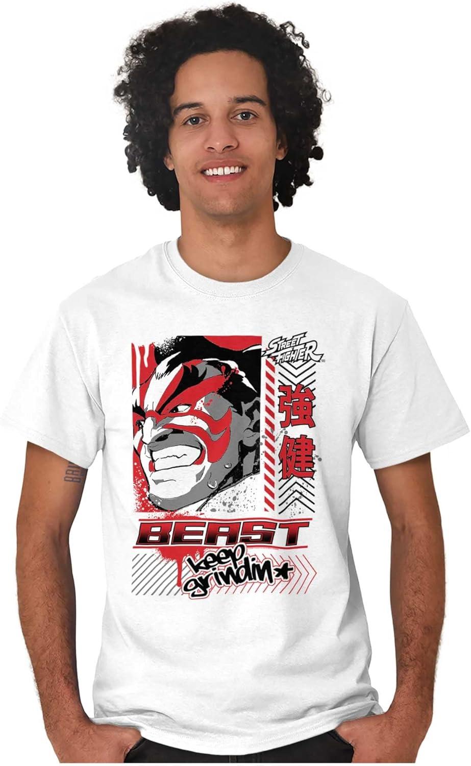 imageStreet Fighter E Honda Beast Grindin Mens Graphic T Shirt TeesWhite